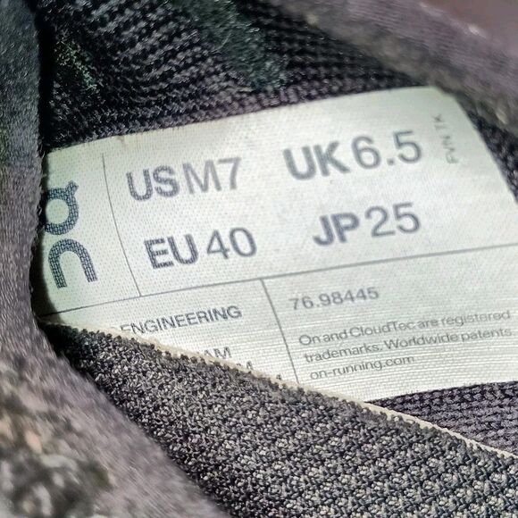 On Running Cloudeasy Black Rock Men 7 / Women 8.5 EU 40 Swiss Engineering Shoes main image 7